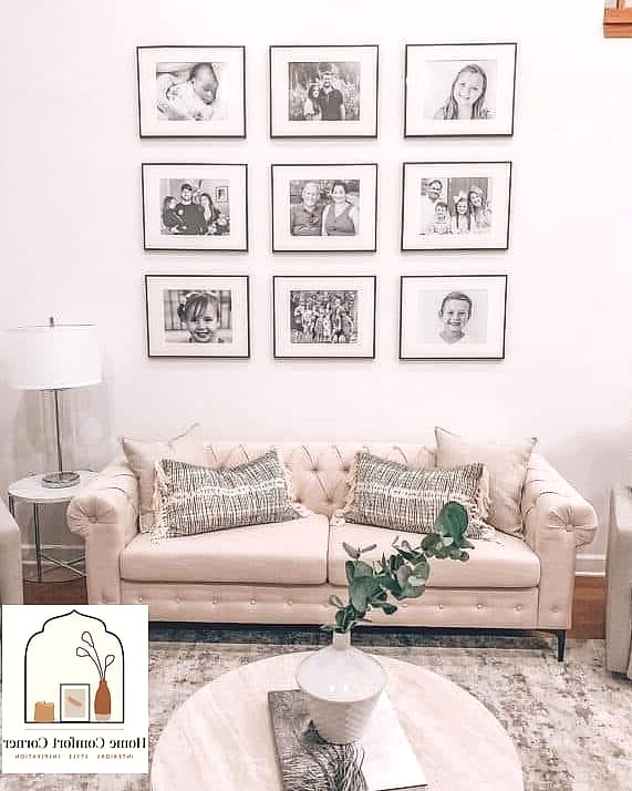 Gallery Wall with Mixed Frame Styles