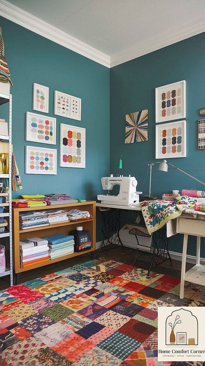 A Gallery Wall of Fabric Swatches or Embroidery Hoops