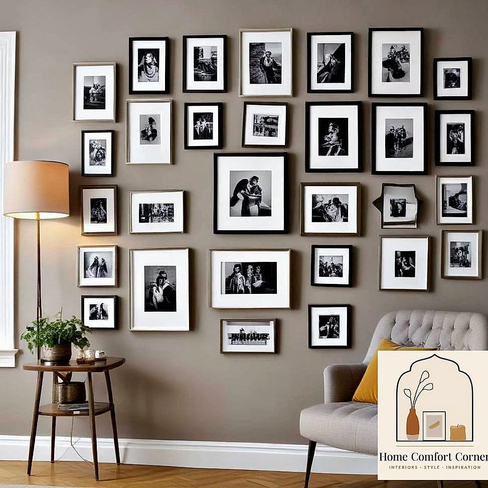 Gallery Wall Using Thrifted Frames