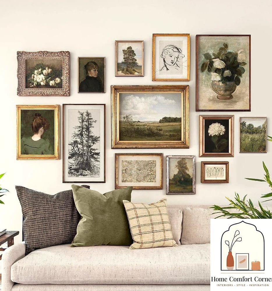 Gallery Wall with Mixed Frames