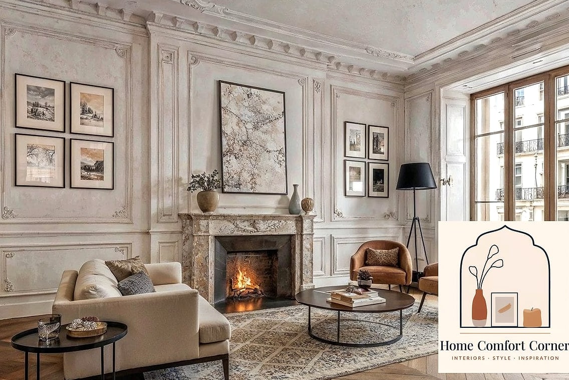 A Generic Home Office Gets a French Library Feel