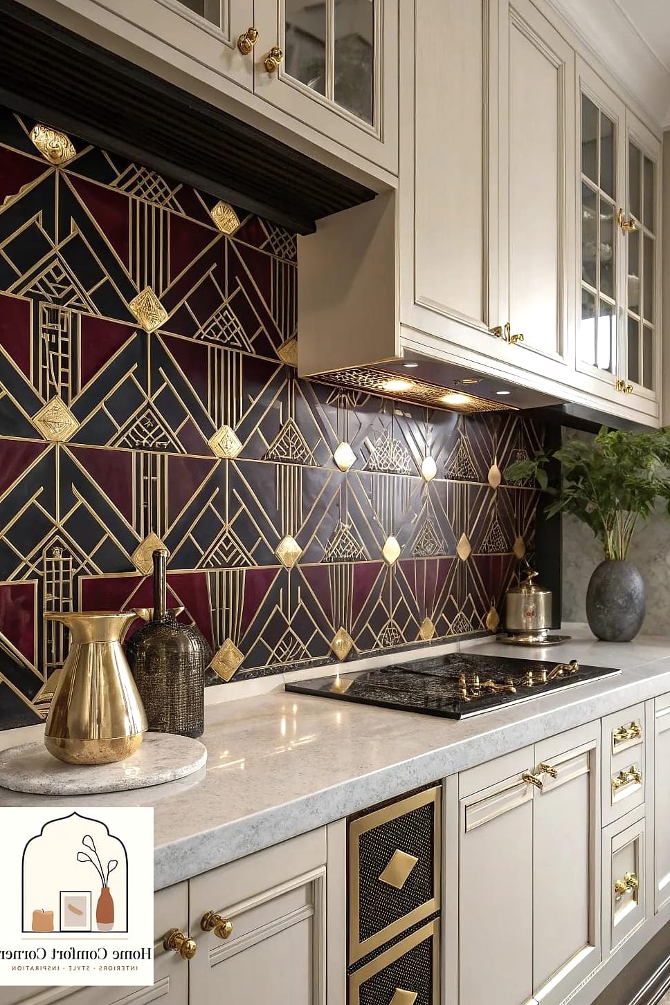 Geometric Backsplash Tile in Kitchens