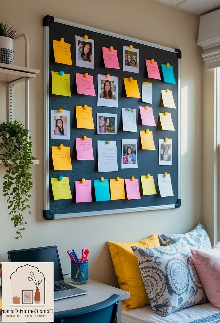 Get a Corkboard or Magnetic Board for Organization