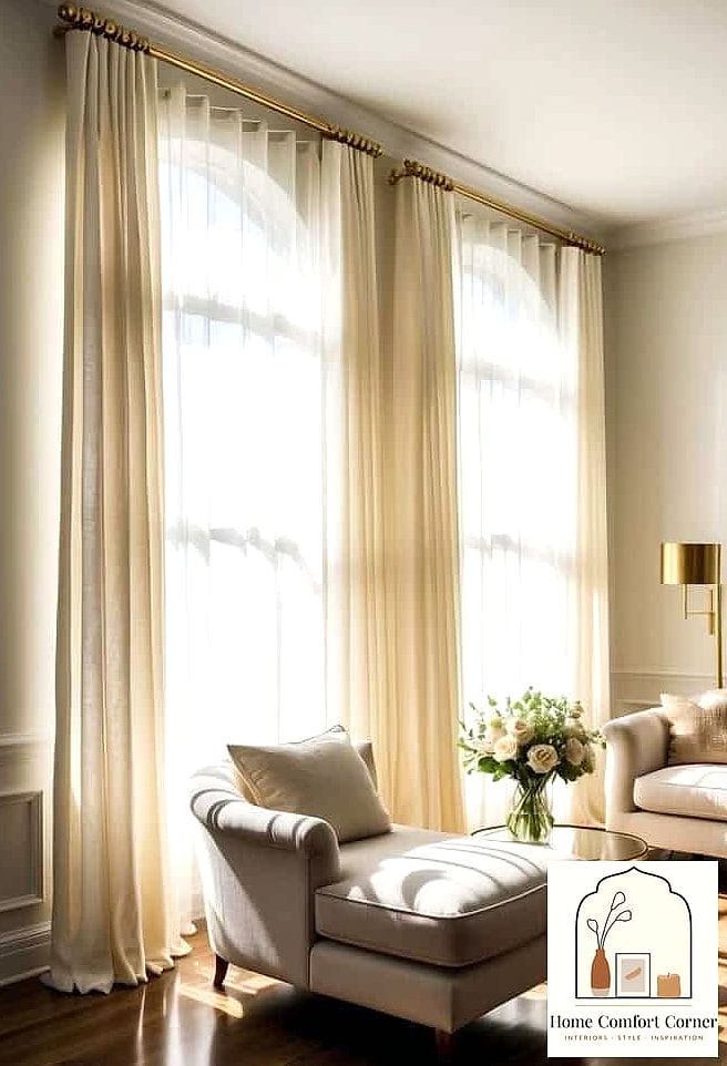 Gold Curtain Rods and Rings