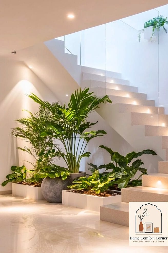 Greenery Along the Staircase