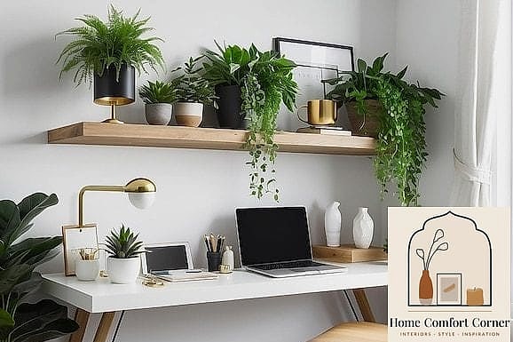 Greenery on the Desk and Around the Room