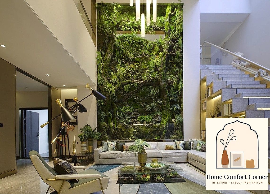 Greenery and Natural Elements Throughout the Home