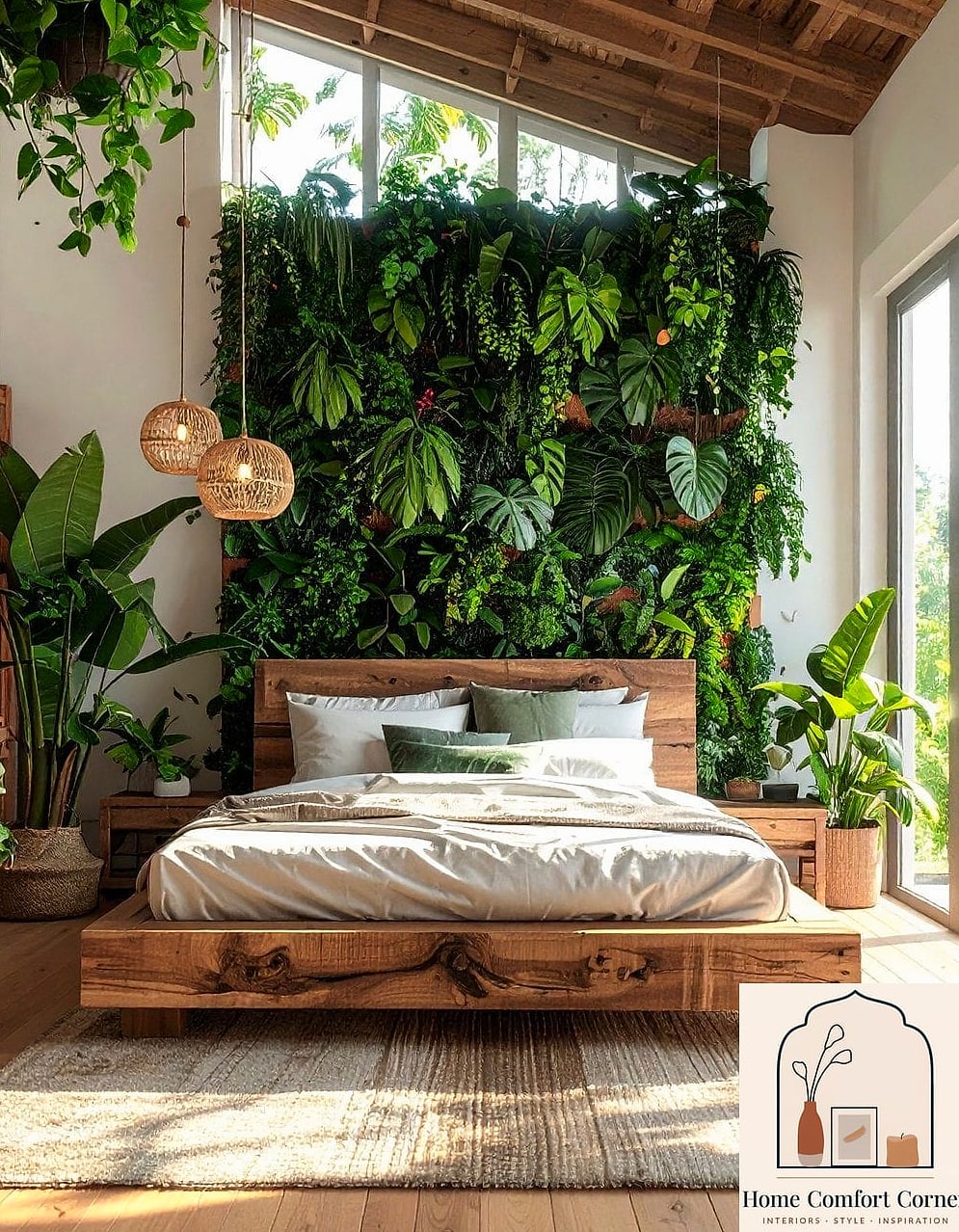 Greenery as the Only Pop of Color