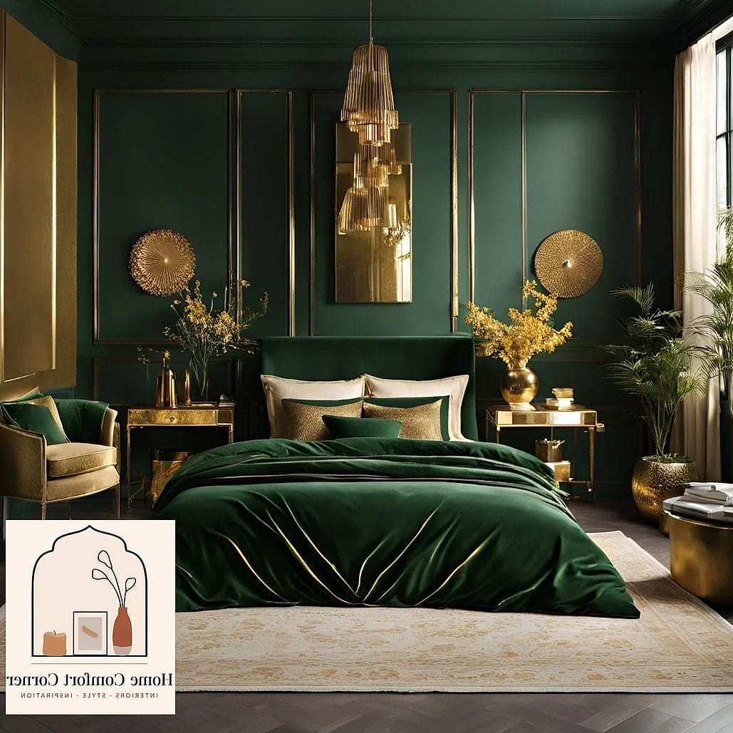 16 Room Decor Simple Inspiration Boards You'll Want to Copy 8 Green and Gold Powder Room