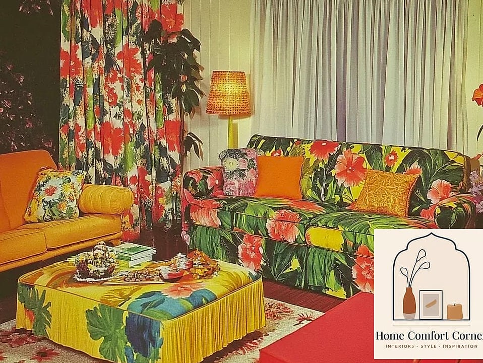25 70S Home Decor Ideas That Are Both Stylish and Practical 11 Groovy Floral Wallpaper