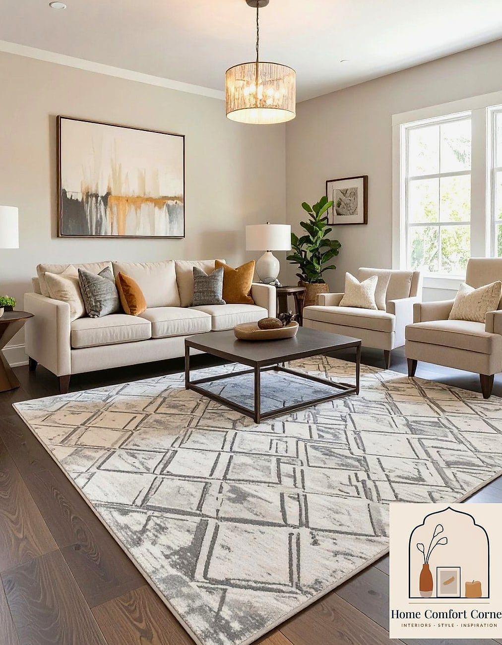 Grounding Rugs in Muted, Organic Patterns