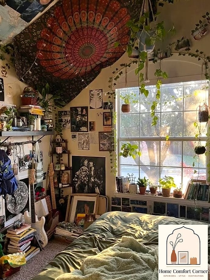 Grungy Gallery Walls with Mixed Frames