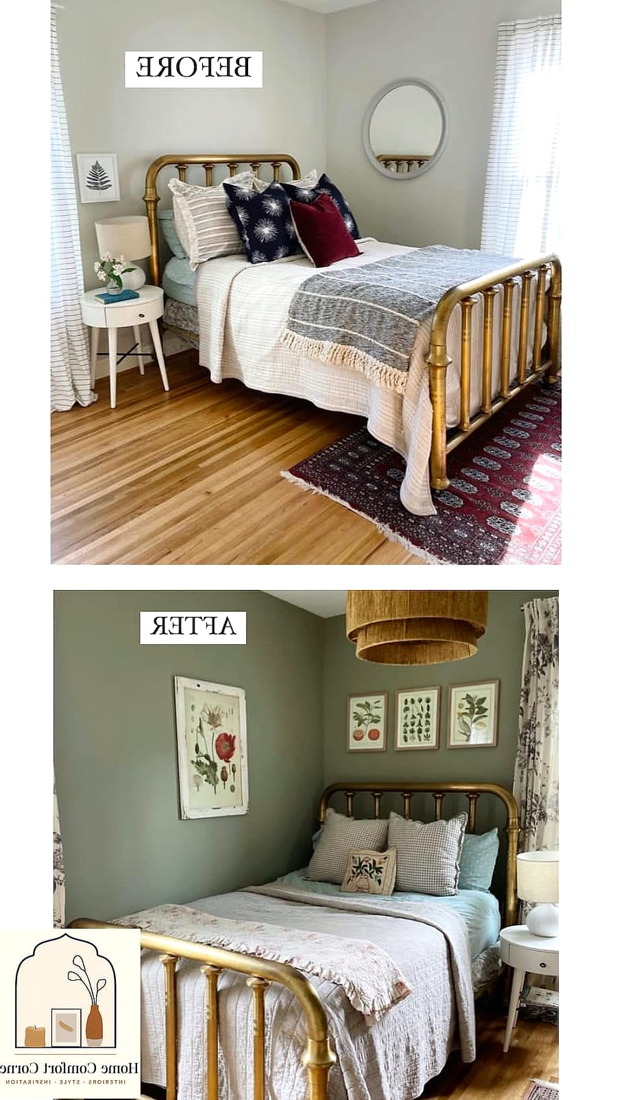 15 Guest Room Ideas Before and After Transformations to Inspire 15 Guest Room Transformed With Statement Wallpaper
