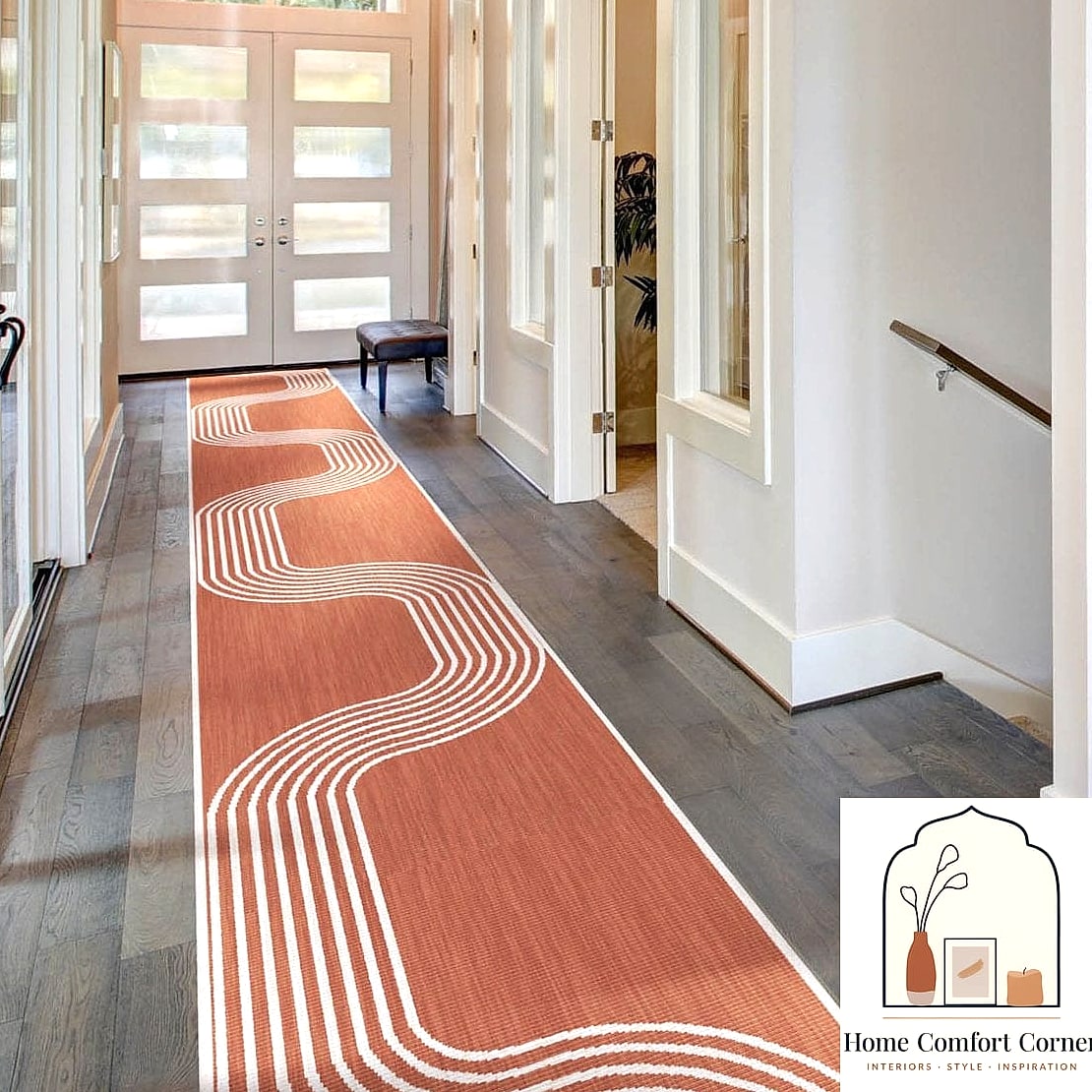 A Hallway Runner in an Unexpected Print
