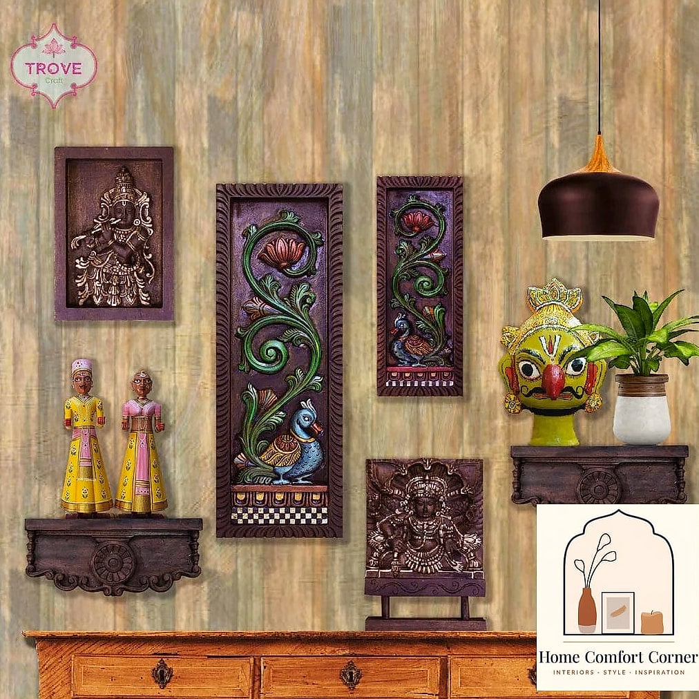 Handcrafted Wooden Furniture with Carved Details