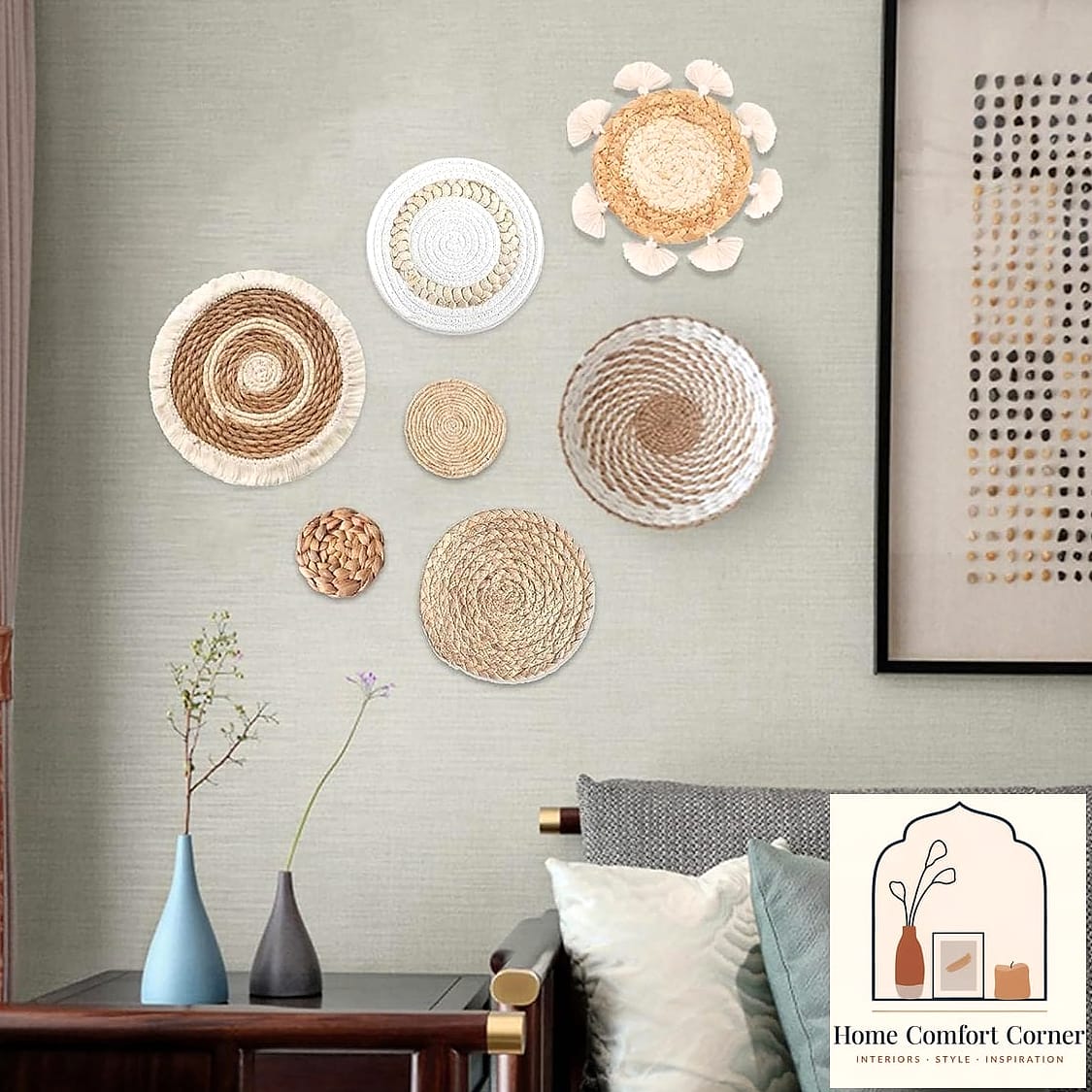 Handmade Woven Baskets as Wall Decor
