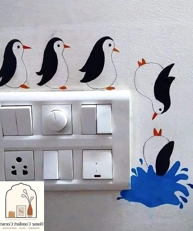 Hand-Painted Floral Switch Plates