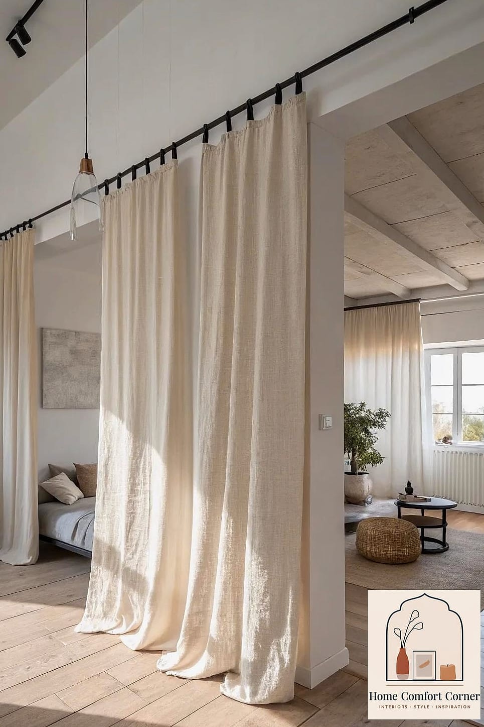 Hang Curtains to Create a Private Retreat