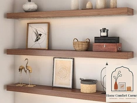 Hang Floating Wood Shelves