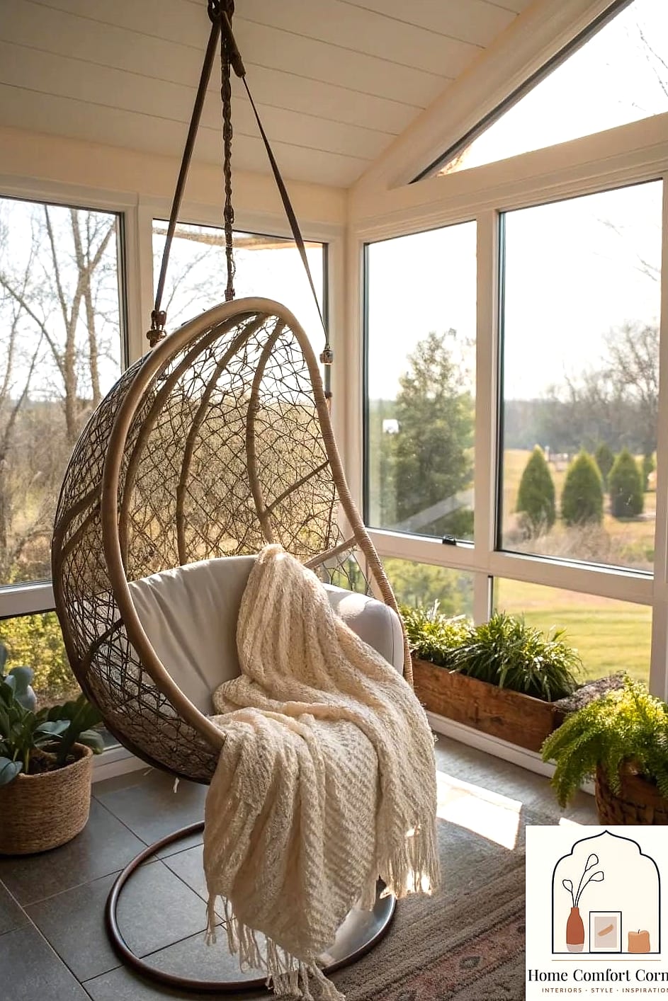 A Hanging Egg Chair or Swing