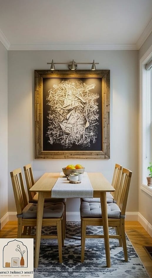 16 Small Dining Room Ideas Concepts That Are Actually Achievable on a Budget 3 Hang a Statement Mirror