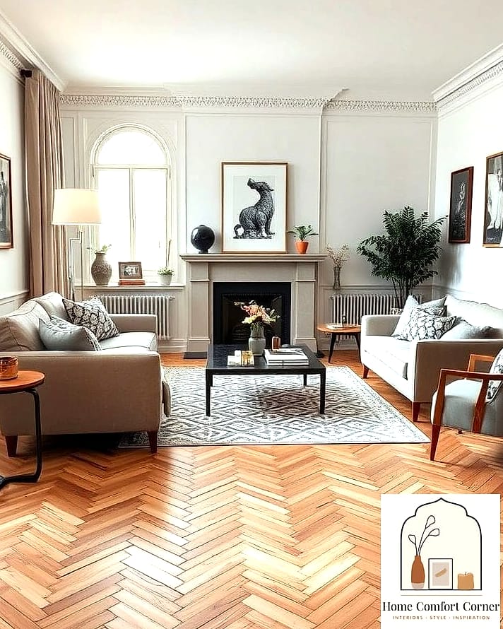 A Herringbone Pattern Underfoot or Overhead