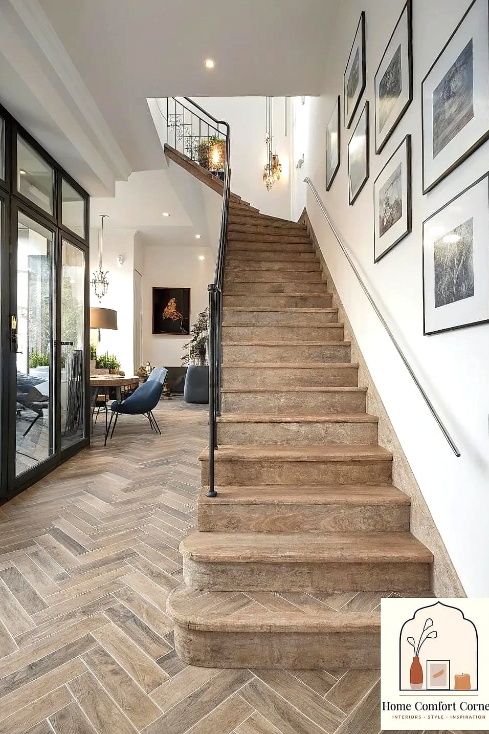 Herringbone Pattern Stair Treads