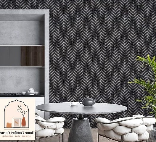 Herringbone Peel-and-Stick Tile Backsplash
