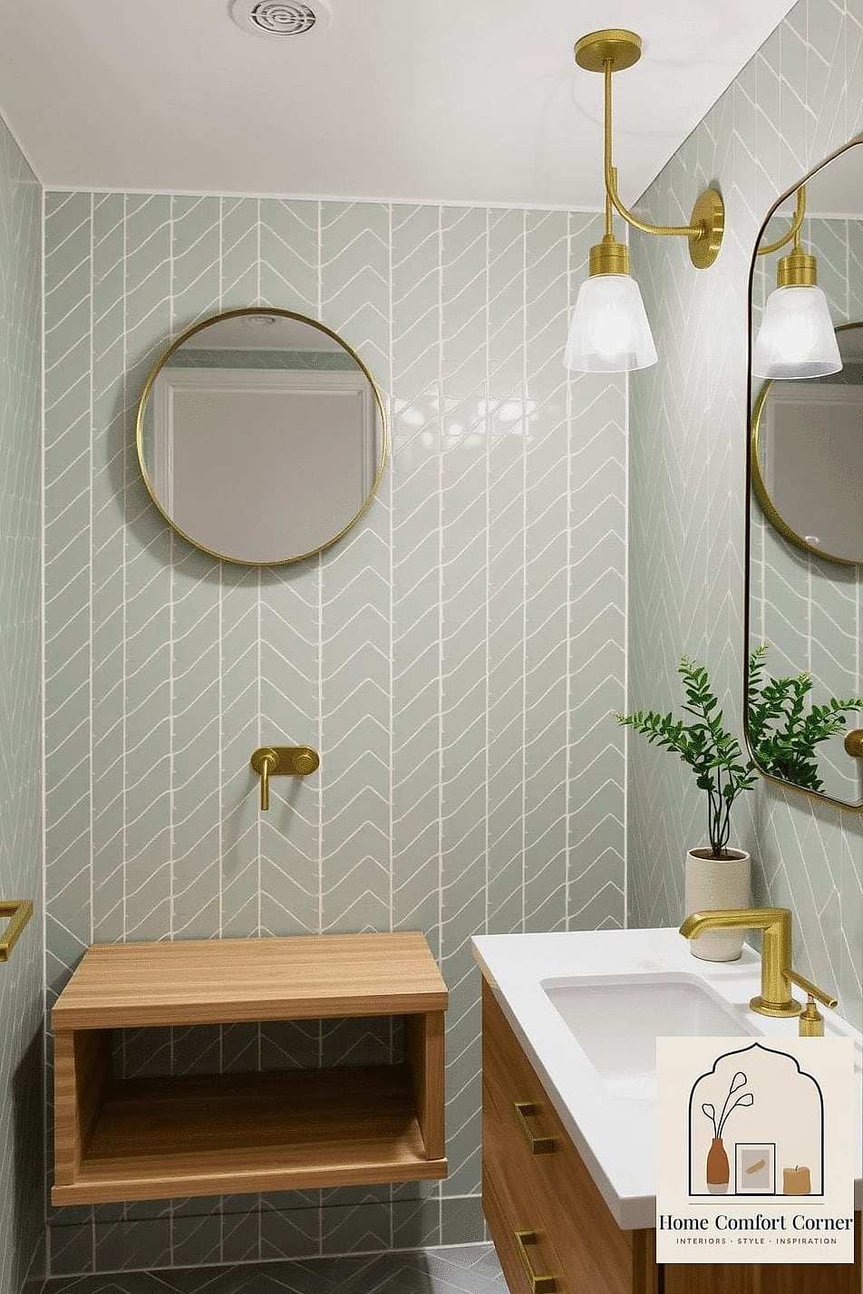 Herringbone Tile Backsplash
