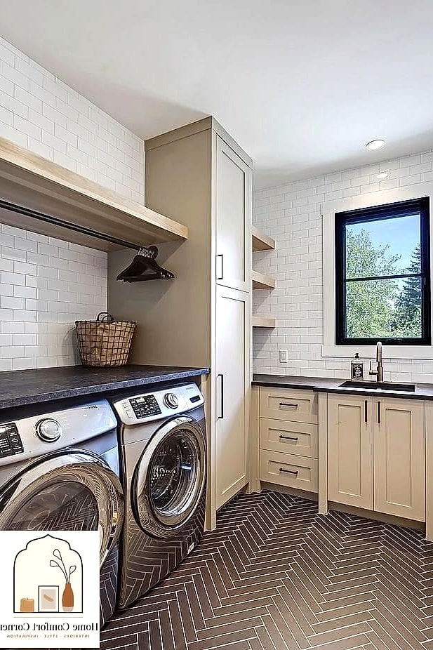 A Herringbone Tile Floor for Visual Interest