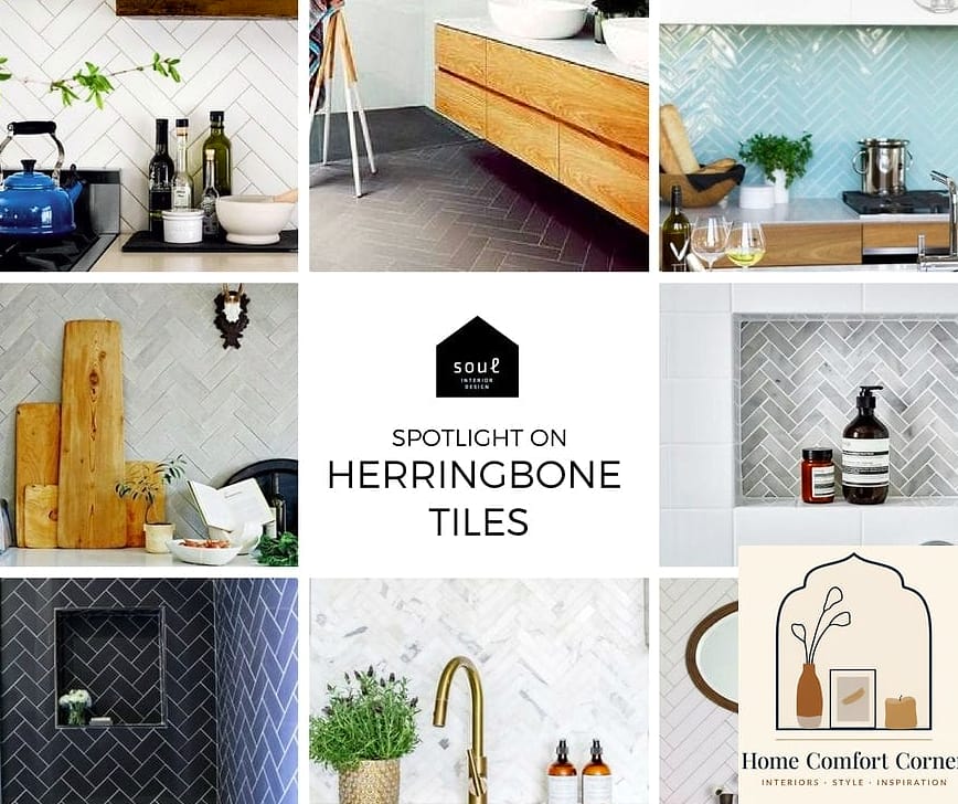 19 Salon Interior Design Ideas That Are Both Stylish and Practical 6 Herringbone Tile in the Shampoo or Wash Area