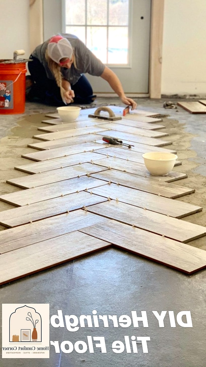 Herringbone Tile Backsplash