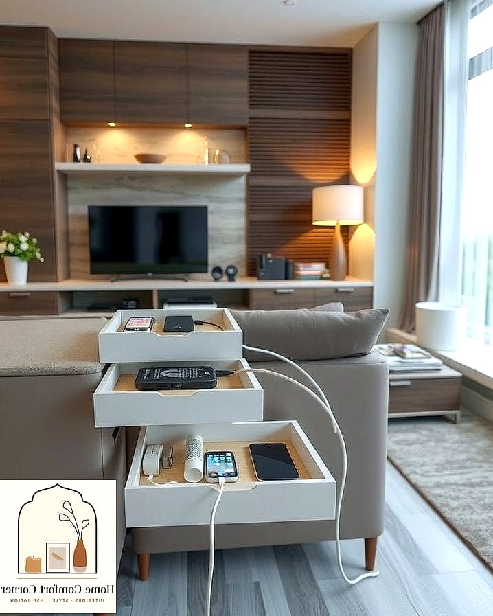 Hidden Charging Stations to Cut Down on Visual Clutter