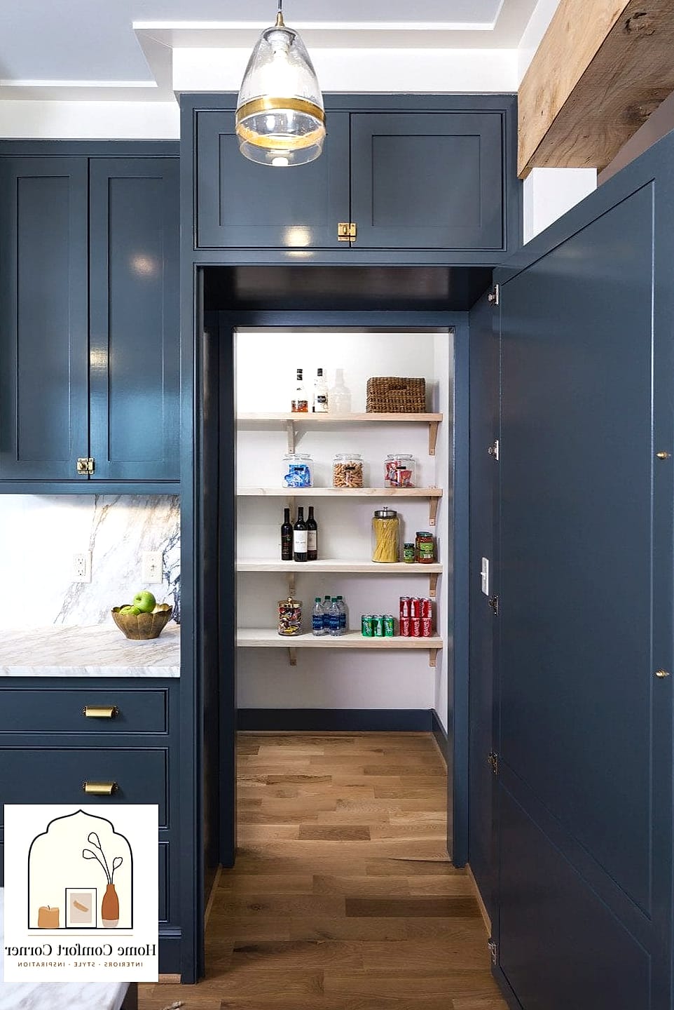 A Hidden Pantry Behind a Bookshelf or Panel Door