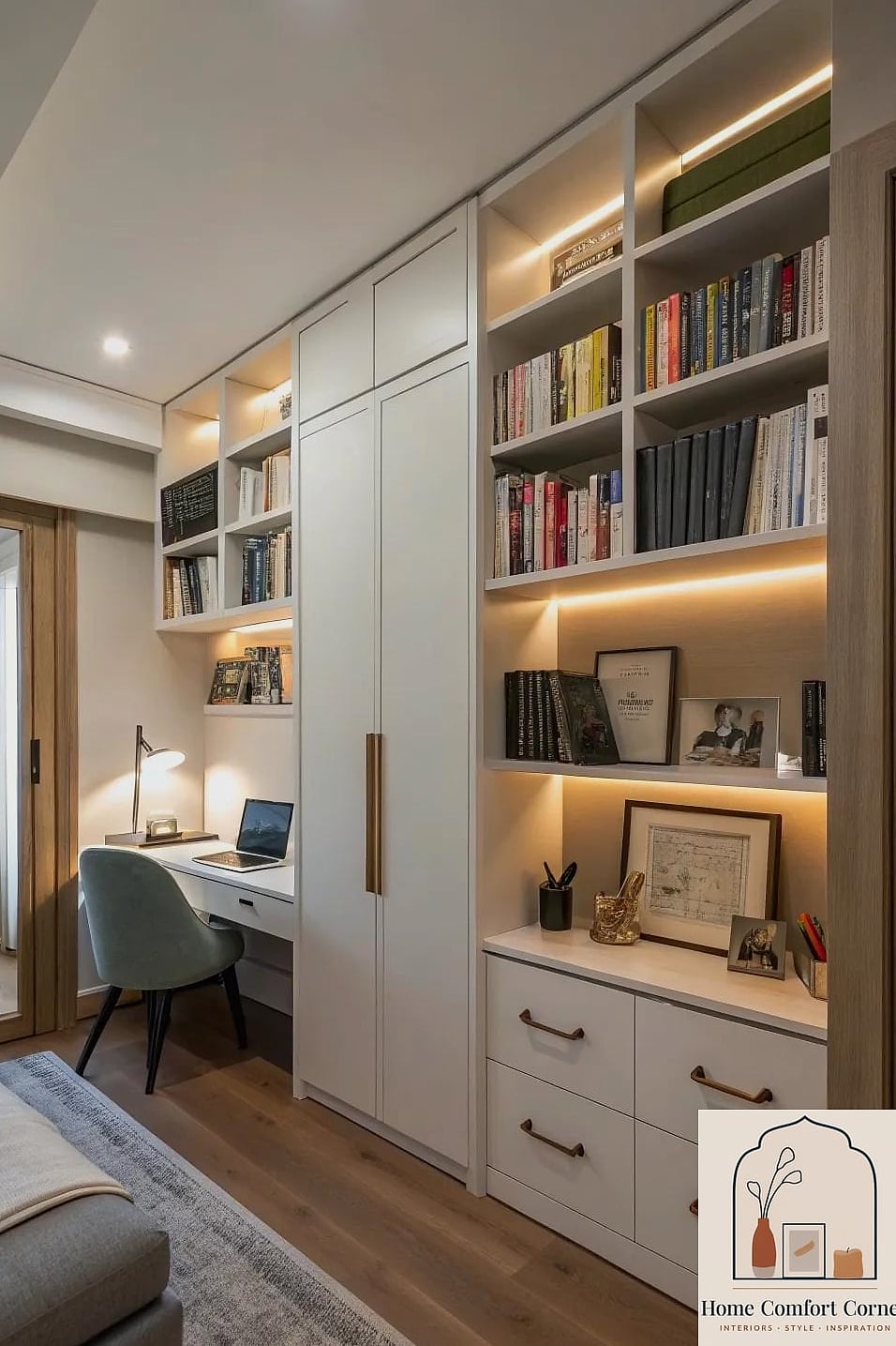 Hidden Storage Behind Closed Cabinetry