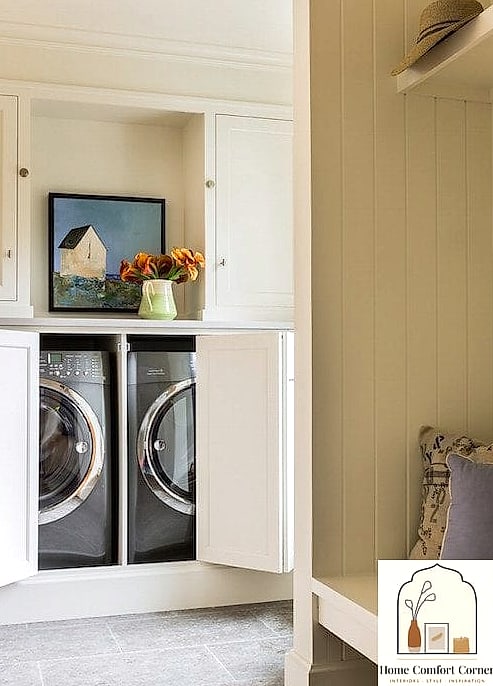 12 Laundry Room Decor Photos That Will Inspire Your Next Project 9 Hidden Storage Behind Cabinet Fronts