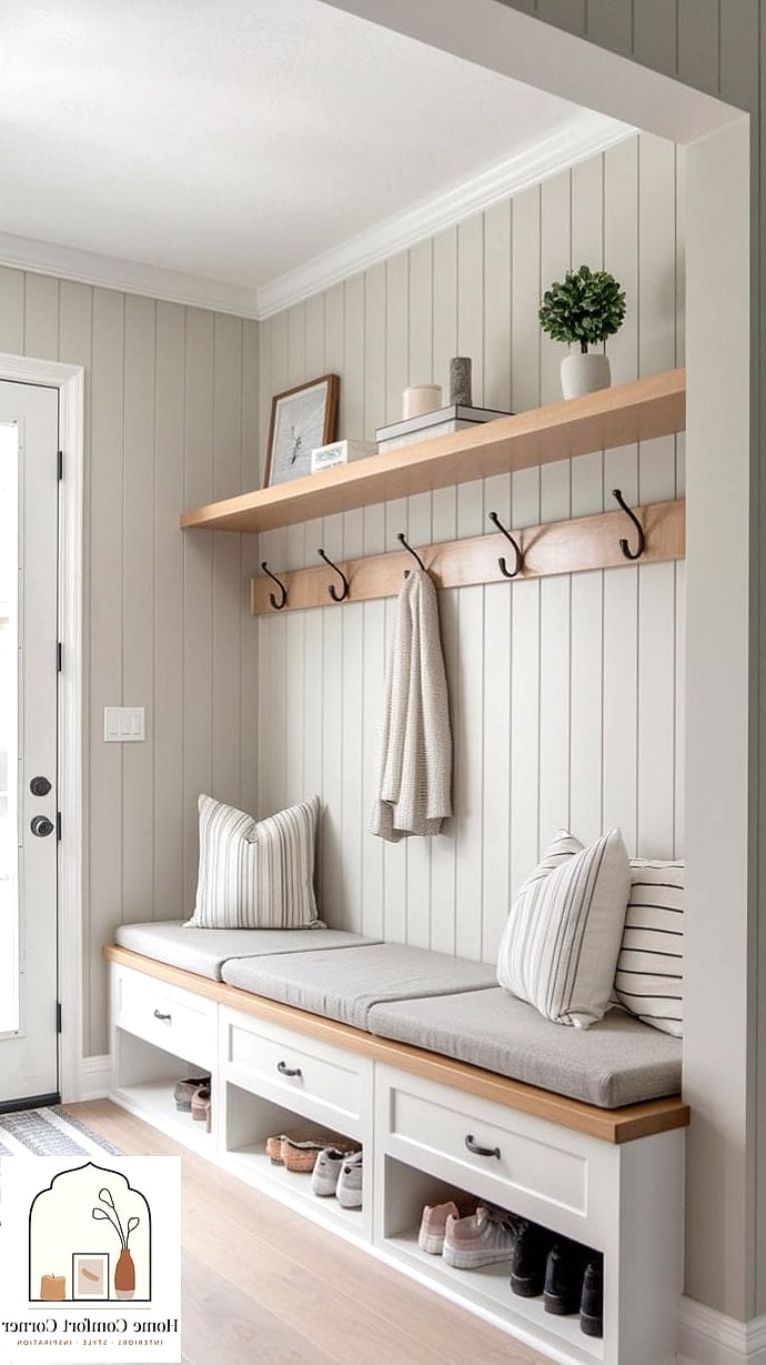 Hidden Storage Behind Sliding Panels