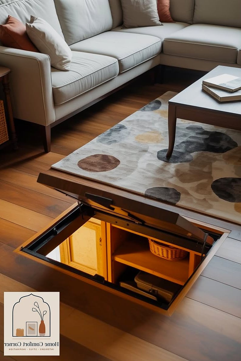 Hidden Storage Under Stairs