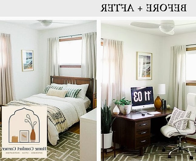 15 Guest Room Ideas Before and After Transformations to Inspire 5 Home Office to Multi-Purpose Guest Room