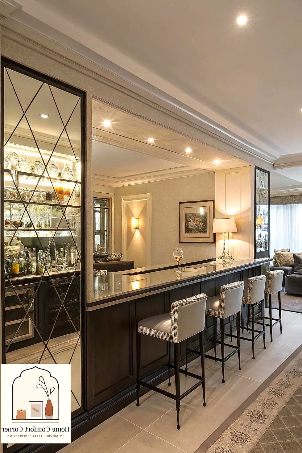 Incorporate a Mirrored Backdrop