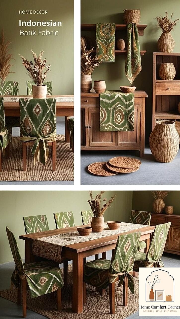 Indonesian Batik Fabric Curtains