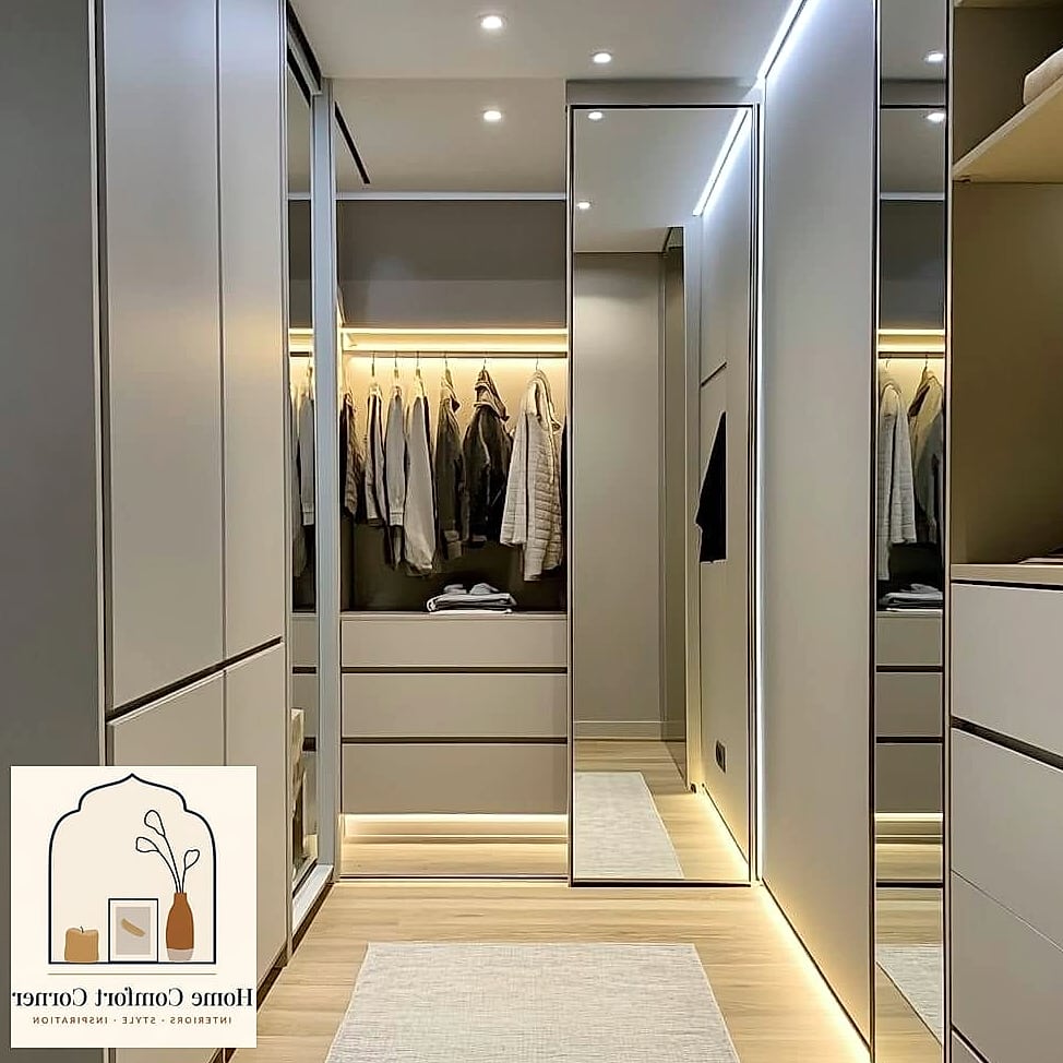 30 Dressing Room Ideas Tips From Top Interior Designers 9 Install Full-Length Mirrors on Multiple Walls