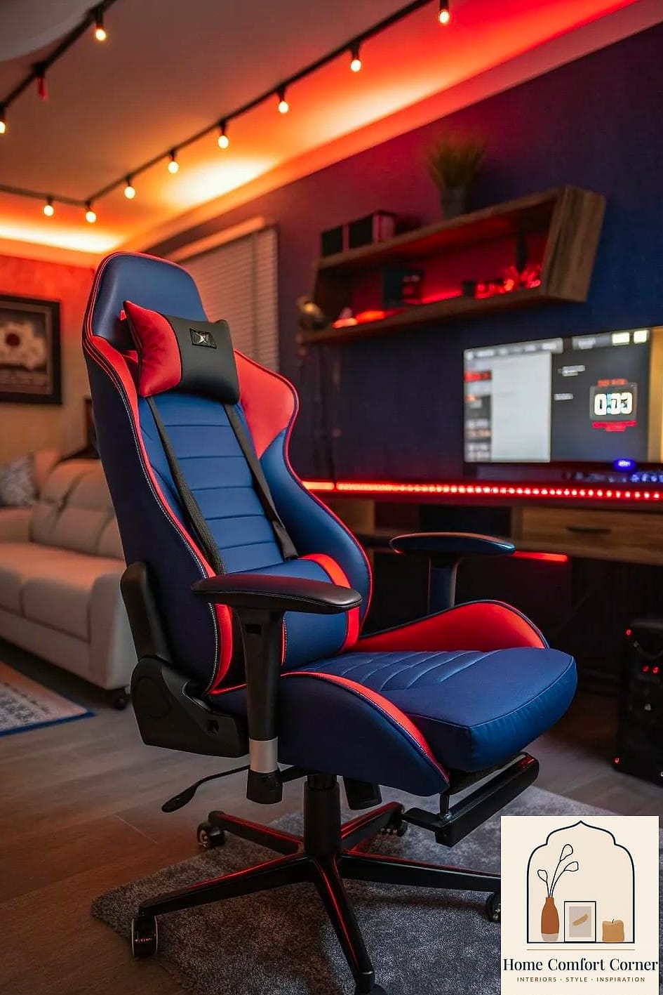 11 Gamer Room Decor Tips From Top Interior Designers 7 Invest in a Chair and Desk That Support Long Sessions