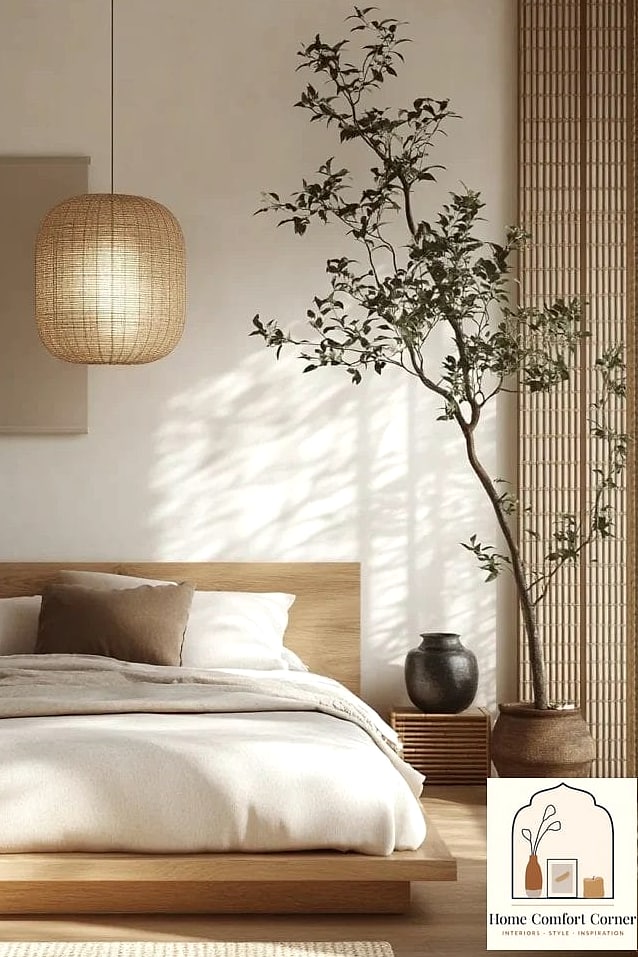 Japandi Bedroom with Low Furniture