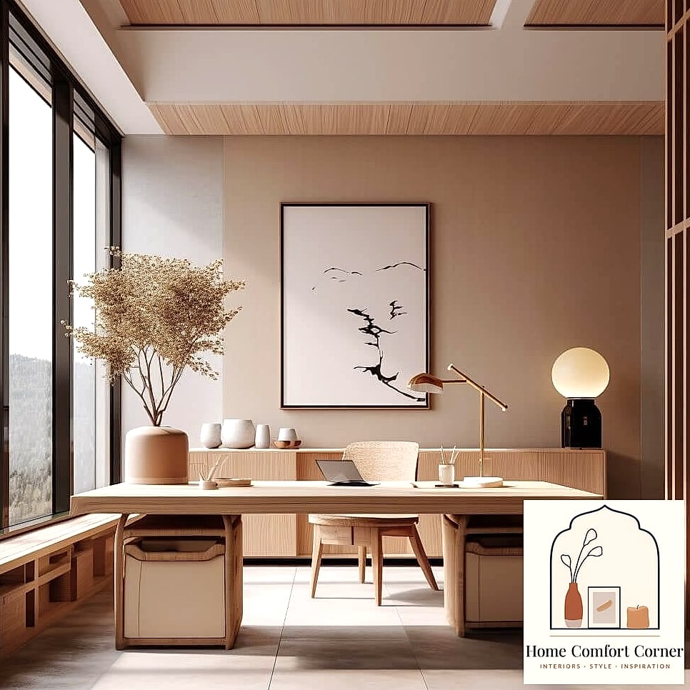 Japandi-Inspired Calm Workspace