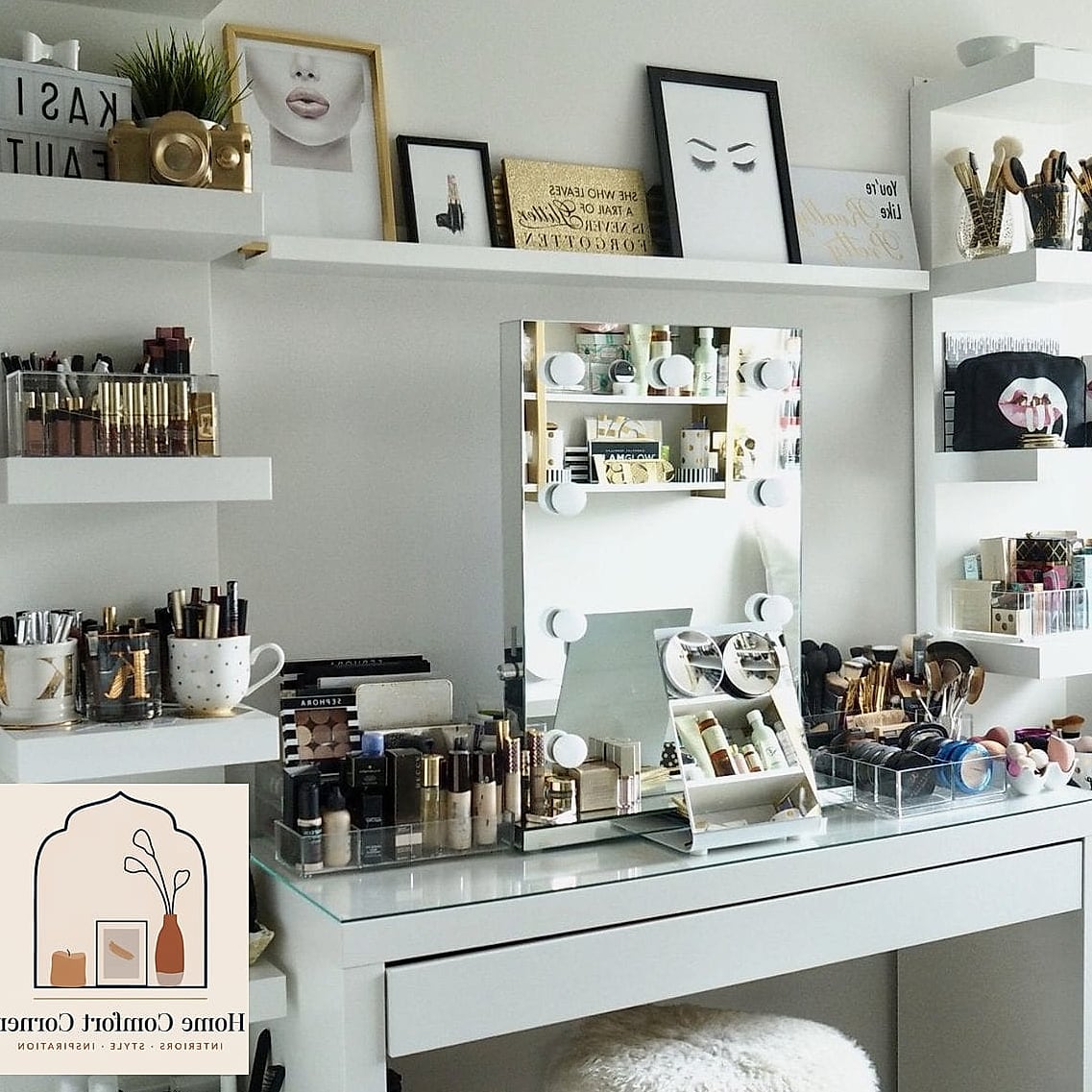 A Jewelry Display Combined With Makeup Storage