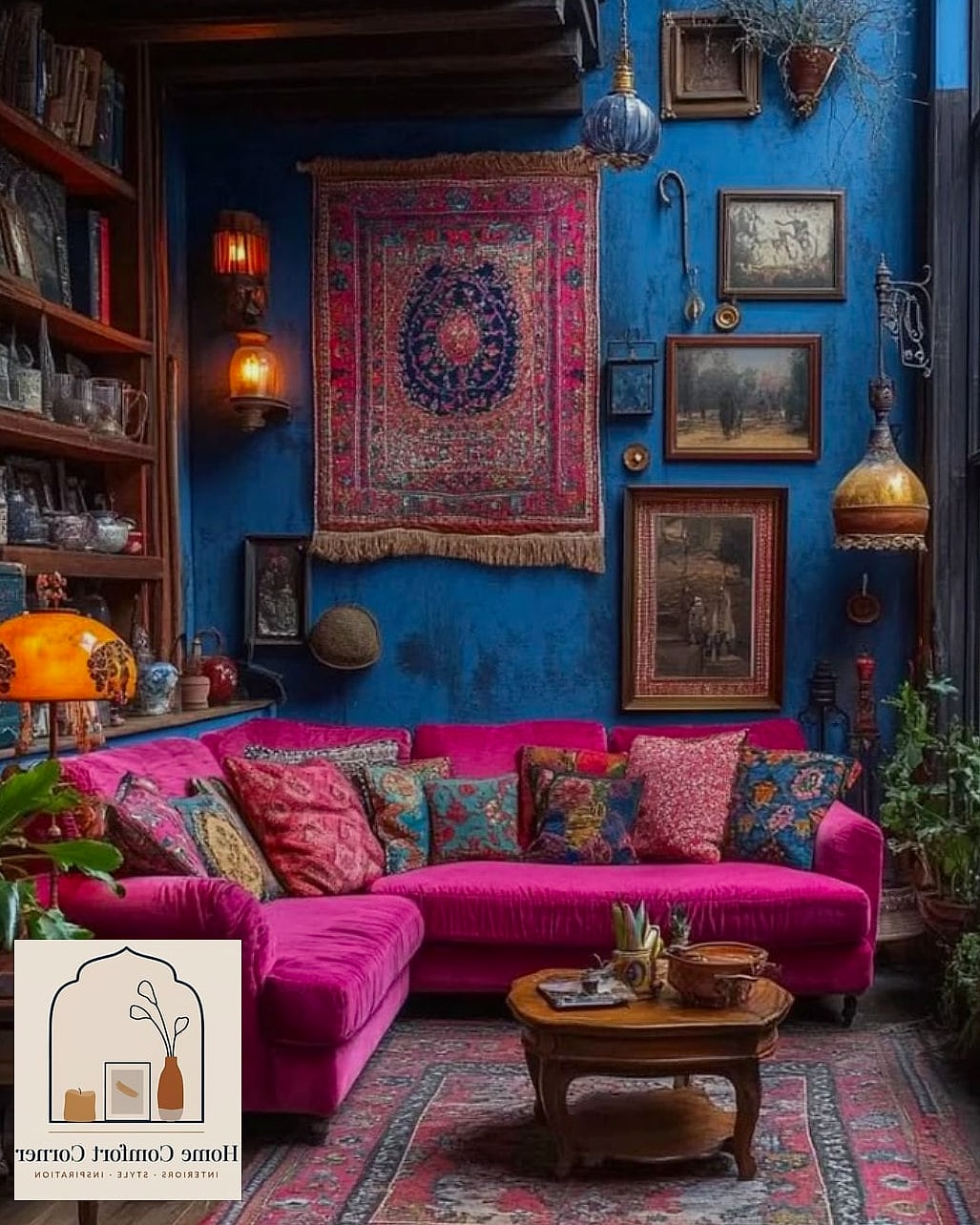 Jewel-Toned Living Rooms