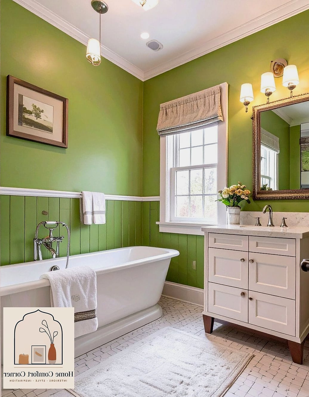 Kelly Green Accent Walls