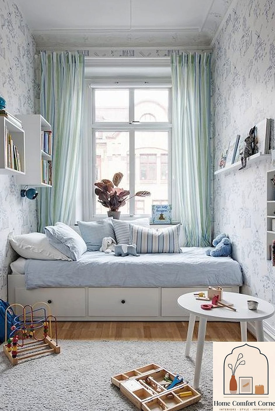A Kids' Room with Vertical Storage
