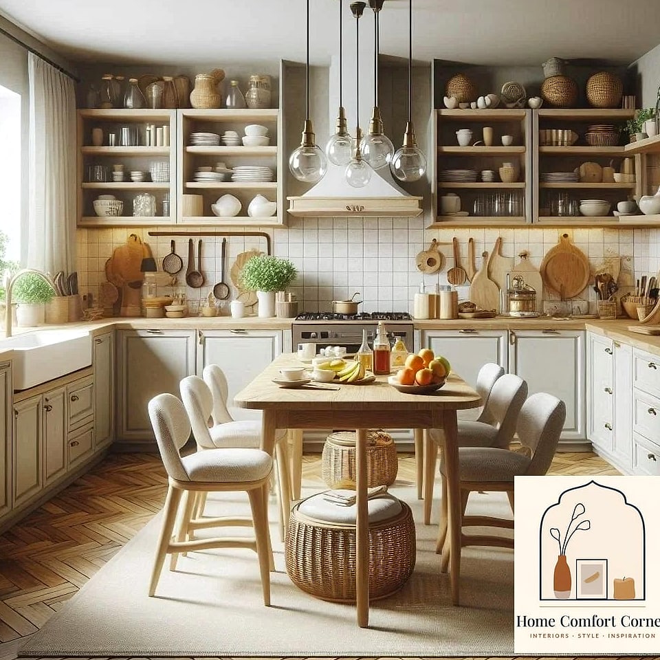 A Kitchen Island Wrapped in Wood Paneling